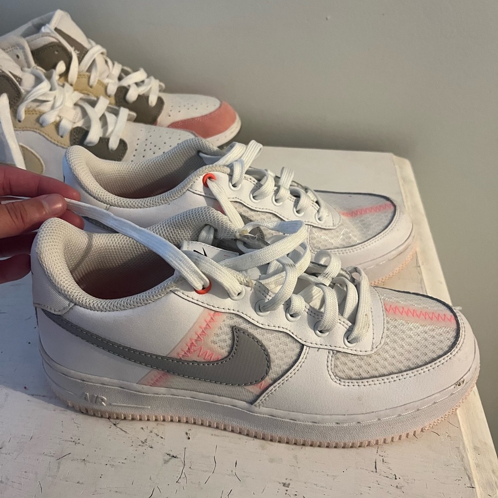 Nike White and Gray Sneakers Classic Design